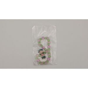 Vintage Disney Lilo & Stitch Kids Bead Bracelet | Pink Green Beads